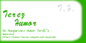 terez humor business card